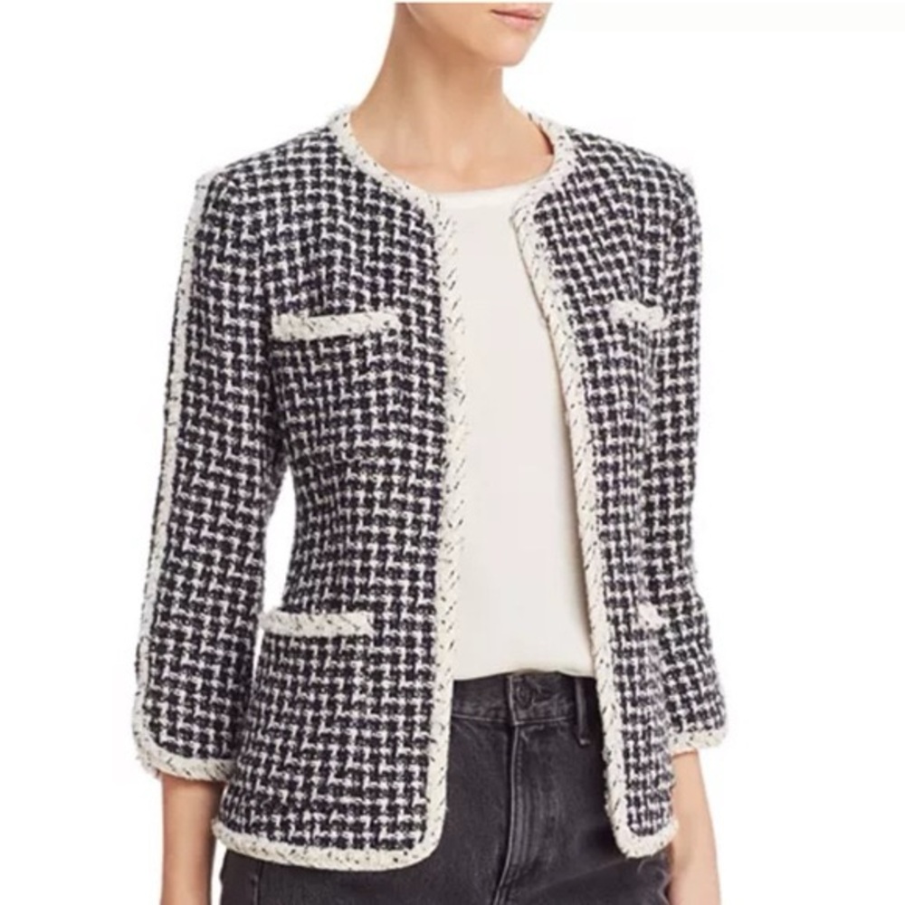 Rebecca Taylor Graphic Tweed Blazer